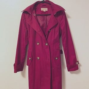 Michael Kors red trench coat
